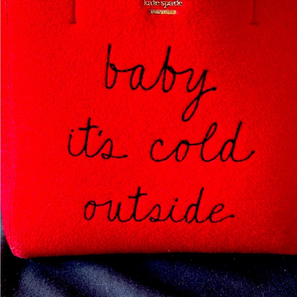 Rare red. Wool Kate Spade tote, purchased in  in New York for $300.USD